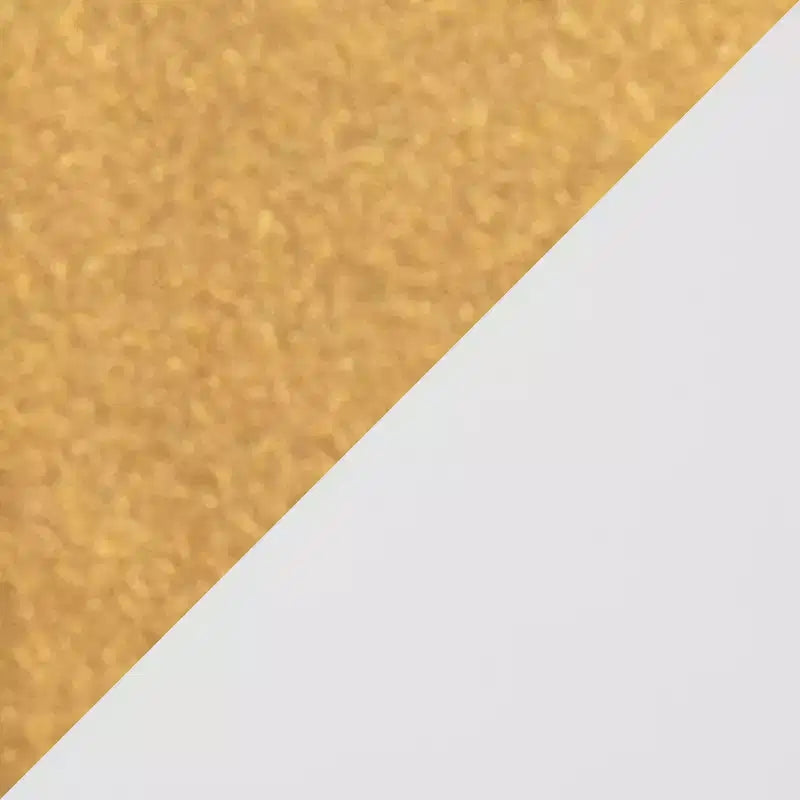 LumiSource Mara Set di 2 Sgabelli da Bar Imbottiti Bianco/Oro: Similpelle, Struttura in Acciaio, Altezza Fissa