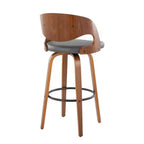 Set di 2 sgabelli da bar in ecopelle Pino noce/grigio/nero - LumiSource