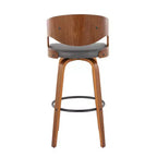 Set di 2 sgabelli da bar in ecopelle Pino noce/grigio/nero - LumiSource