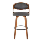 Set di 2 sgabelli da bar in ecopelle Pino noce/grigio/nero - LumiSource