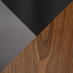 Set di 2 sgabelli da bar in ecopelle Pino noce/grigio/nero - LumiSource