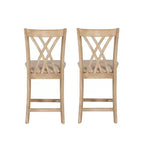 Sgabelli da Bar Powell Maggie con Altezza Bancone, Set da 2, Colore Naturale