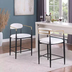 Christopher Knight Home Set di 2 sgabelli da bar alti 63,5 cm Liam moderni imbottiti in ferro, beige/nero