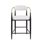 Christopher Knight Home Set di 2 sgabelli da bar alti 63,5 cm Liam moderni imbottiti in ferro, beige/nero