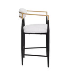 Christopher Knight Home Set di 2 sgabelli da bar alti 63,5 cm Liam moderni imbottiti in ferro, beige/nero
