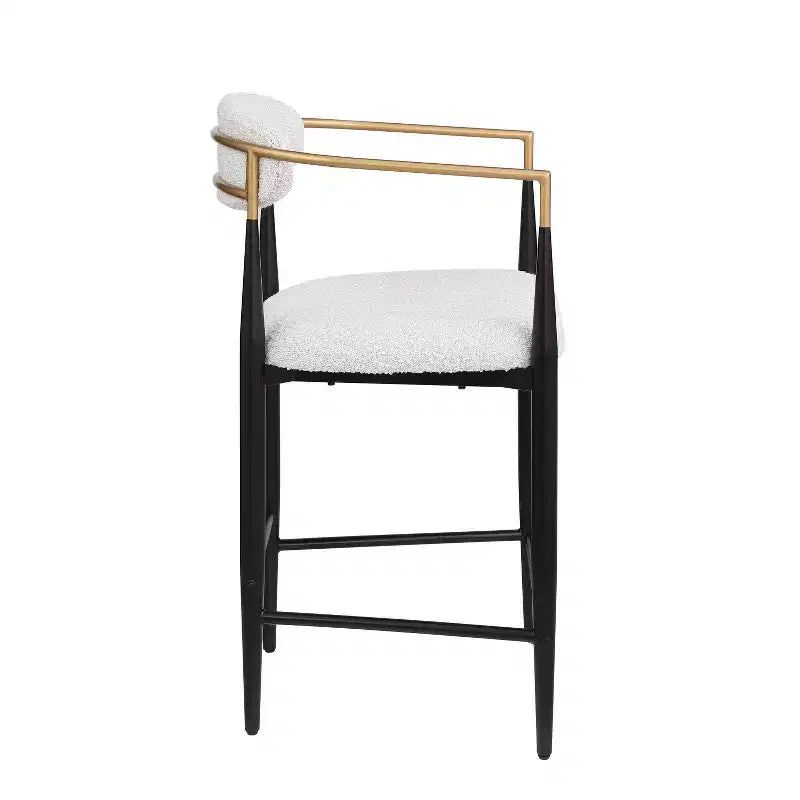 Christopher Knight Home Set di 2 sgabelli da bar alti 63,5 cm Liam moderni imbottiti in ferro, beige/nero