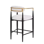 Christopher Knight Home Set di 2 sgabelli da bar alti 63,5 cm Liam moderni imbottiti in ferro, beige/nero