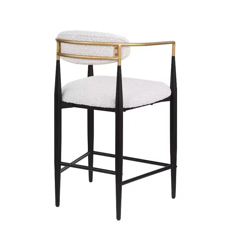 Christopher Knight Home Set di 2 sgabelli da bar alti 63,5 cm Liam moderni imbottiti in ferro, beige/nero
