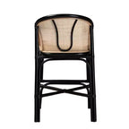 Sgabello da bar Miranda Two-Tone Rattan Counter Height Bianco/Marrone Naturale/Nero di bali & pari: Rivestimento in poliestere, nessun montaggio richiesto