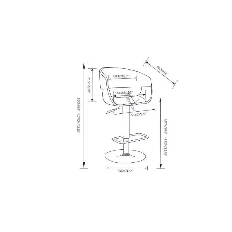 Sgabello da bar girevole regolabile Calinda Bianco: Moderno di metà secolo, Struttura in legno curvato, Rivestimento in lino - WyndenHall