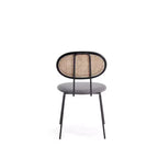 Set di 2 sedie da pranzo Jardin con seduta imbottita nero/grigio - Manhattan Comfort: Mid-Century, struttura in legno di frassino, nessun assemblaggio richiesto