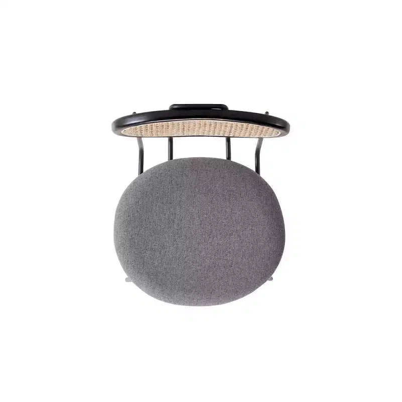Set di 2 sedie da pranzo Jardin con seduta imbottita nero/grigio - Manhattan Comfort: Mid-Century, struttura in legno di frassino, nessun assemblaggio richiesto