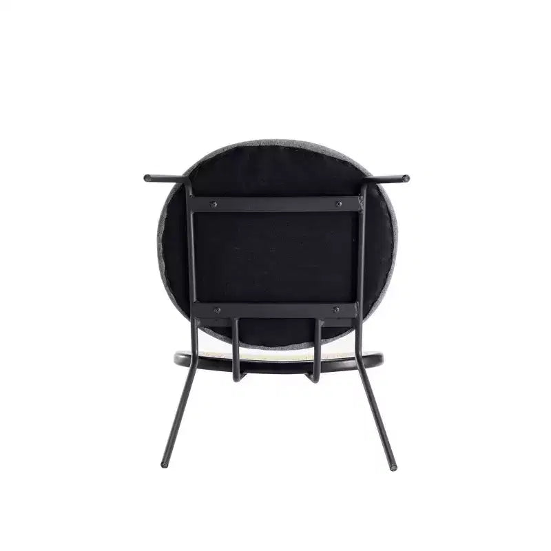 Set di 2 sedie da pranzo Jardin con seduta imbottita nero/grigio - Manhattan Comfort: Mid-Century, struttura in legno di frassino, nessun assemblaggio richiesto