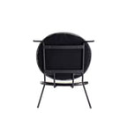 Set di 2 sedie da pranzo Jardin con seduta imbottita nero/grigio - Manhattan Comfort: Mid-Century, struttura in legno di frassino, nessun assemblaggio richiesto