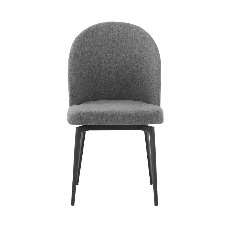 Set di 2 sedie da pranzo Sunny Swivel in tessuto e metallo grigie - Armen Living