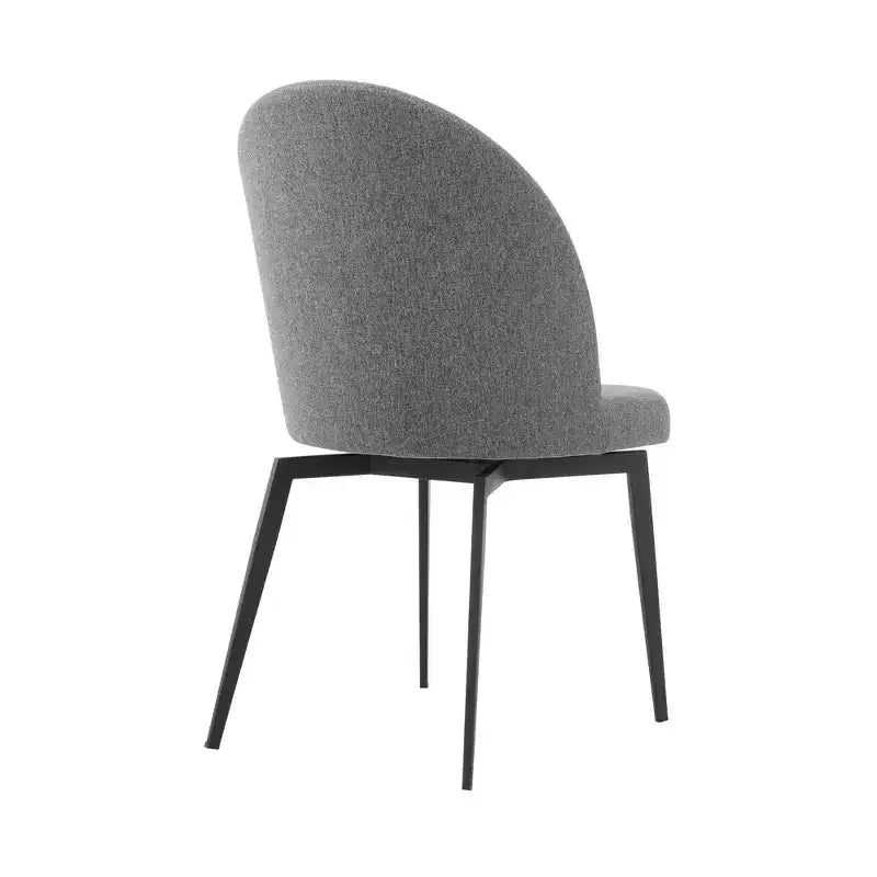 Set di 2 sedie da pranzo Sunny Swivel in tessuto e metallo grigie - Armen Living