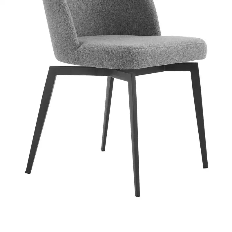 Set di 2 sedie da pranzo Sunny Swivel in tessuto e metallo grigie - Armen Living