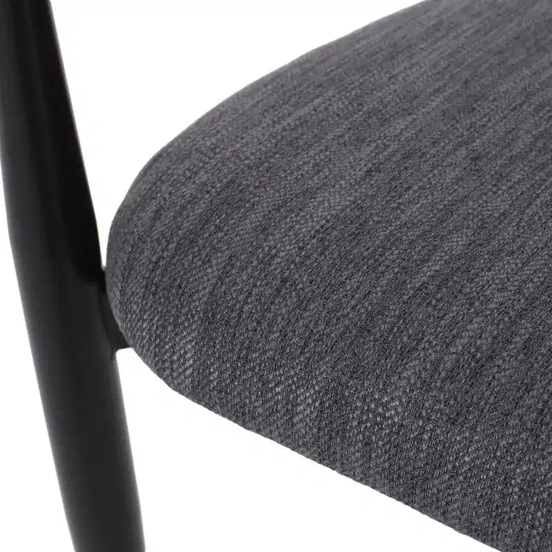 Christopher Knight Home Set di 2 sedie da pranzo Elmore in ferro imbottite Antracite/Nero/Oro