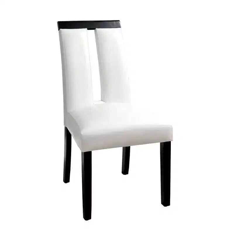 Set di 2 sedie Stevenson in similpelle bianca imbottite con schienale aperto: schienale alto, contemporaneo - HOMES: Inside + Out