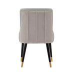 Set di 2 sedie da pranzo Eda moderne imbottite in velluto e similpelle grigie - Manhattan Comfort