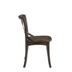 Set di 2 sedie da pranzo Kaelyn in rovere scuro/nero - Acme Furniture: Stile bistro francese, struttura in legno, design senza braccioli