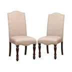 Set di 2 sedie da pranzo laterali imbottite Lawson Classic Inspired 24/7 Shop At Home rosso: schienale camelback, finiture con borchie, gambe in legno