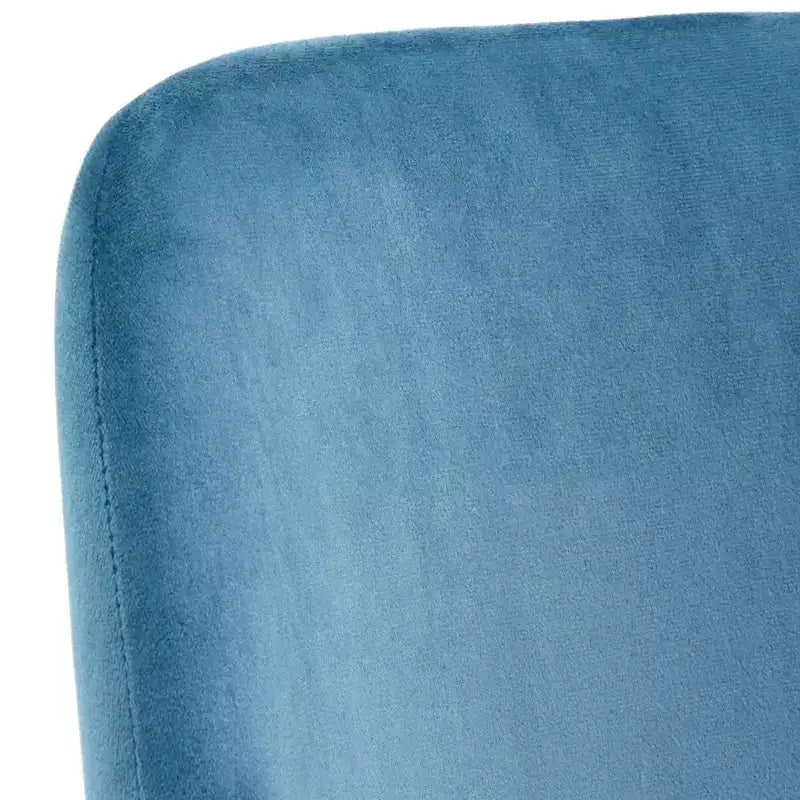 angelo:SEDIA DA PRANZO Mikita Barrel Back Blu: Rivestimento in Velluto, Struttura in Metallo, Design Moderno di Metà Secolo