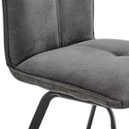 Set di 2 sedie da pranzo Rylee in tessuto grigio antracite/nero - Armen Living