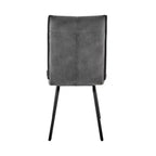 Set di 2 sedie da pranzo Rylee in tessuto grigio antracite/nero - Armen Living