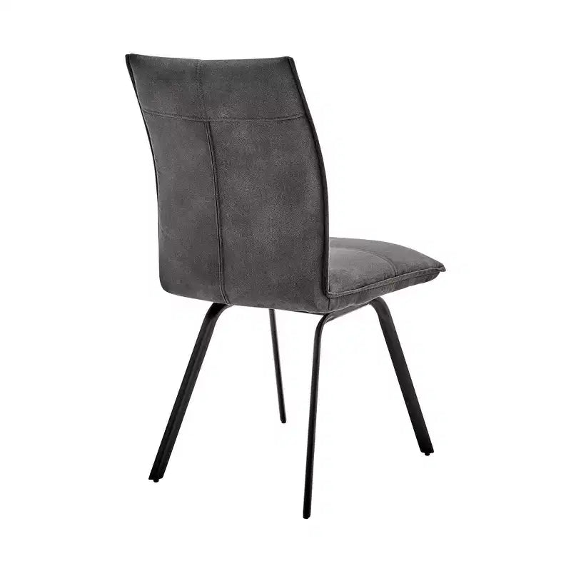 Set di 2 sedie da pranzo Rylee in tessuto grigio antracite/nero - Armen Living