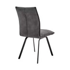Set di 2 sedie da pranzo Rylee in tessuto grigio antracite/nero - Armen Living