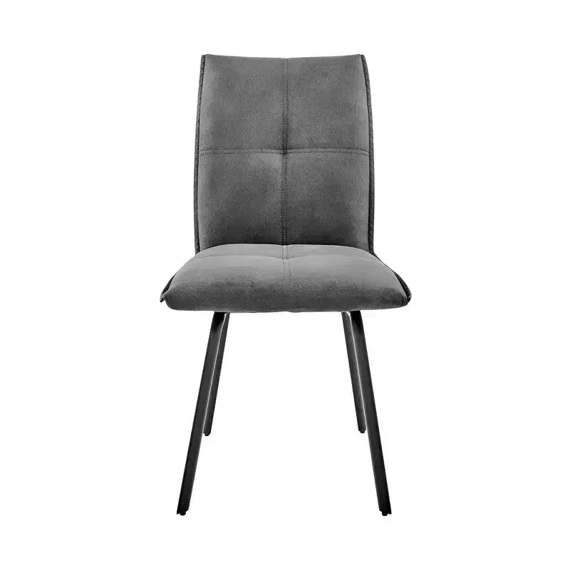 Set di 2 sedie da pranzo Rylee in tessuto grigio antracite/nero - Armen Living