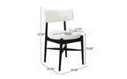 Set di 2 sedie da pranzo Christopher Knight Home Everly moderne in legno di gomma con rivestimento in misto lino beige/nero