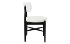 Set di 2 sedie da pranzo Christopher Knight Home Everly moderne in legno di gomma con rivestimento in misto lino beige/nero