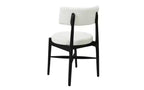 Set di 2 sedie da pranzo Christopher Knight Home Everly moderne in legno di gomma con rivestimento in misto lino beige/nero