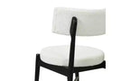 Set di 2 sedie da pranzo Christopher Knight Home Everly moderne in legno di gomma con rivestimento in misto lino beige/nero