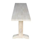 Panca a cavalletto non finita da 72" - International Concepts: Legno massello, Parawood, Ingresso, Soggiorno