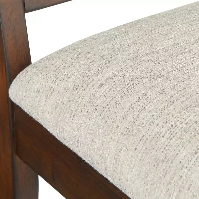 Set di 2 sedie da pranzo tradizionali Westbury in canna noce/crema di Buylateral: Struttura in legno di gomma, Rivestimento in lino