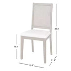 Set di 2 sedie da pranzo tradizionali Westbury in canna noce/crema di Buylateral: Struttura in legno di gomma, Rivestimento in lino