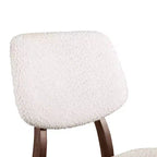 HOMES: Inside + Out Set di 2 sedie da pranzo in bouclé Aspen Grove in stile Mid-Century Modern Noce