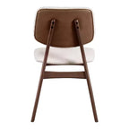 HOMES: Inside + Out Set di 2 sedie da pranzo in bouclé Aspen Grove in stile Mid-Century Modern Noce