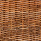 bali & pari Manrico Sedia da Pranzo in Legno e Rattan Naturale Marrone Scuro/Marrone Naturale: Stile Bohemien, Intreccio Geometrico, Nessun Montaggio Richiesto