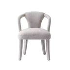 Manhattan Comfort Palmer Sedia da pranzo imbottita moderna in tweed, color argento
