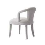 Manhattan Comfort Palmer Sedia da pranzo imbottita moderna in tweed, color argento