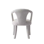 Manhattan Comfort Palmer Sedia da pranzo imbottita moderna in tweed, color argento