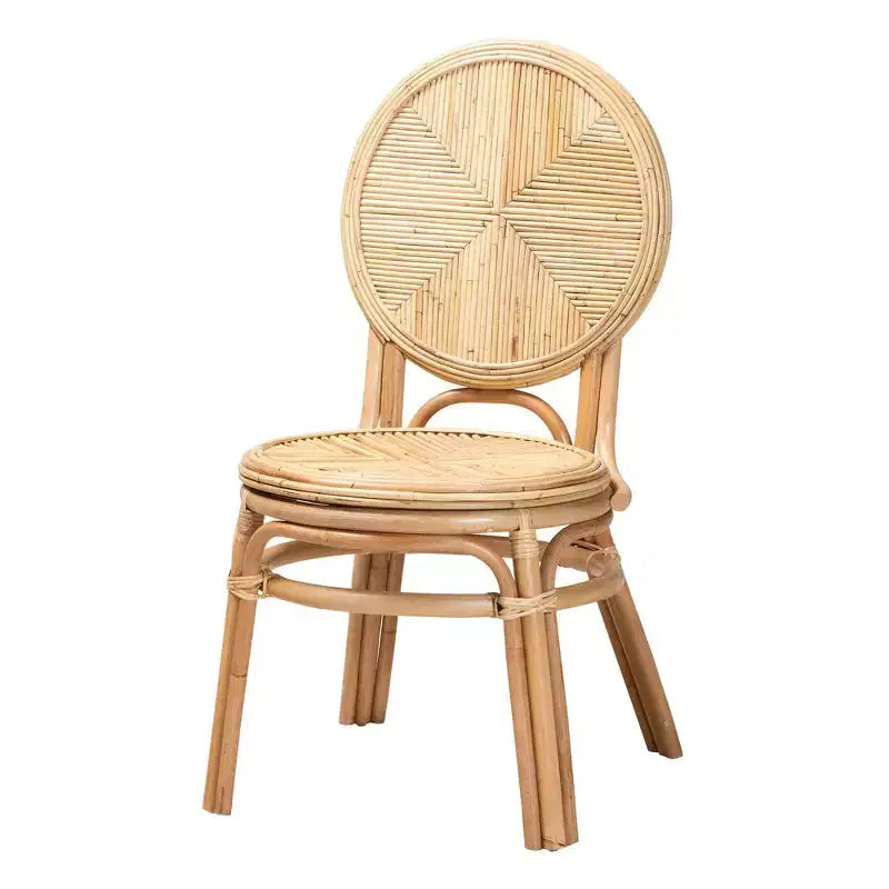 bali & pari Carita Sedia da pranzo in rattan Marrone naturale: Nessun assemblaggio richiesto, pulire le macchie, telaio in legno