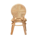 bali & pari Carita Sedia da pranzo in rattan Marrone naturale: Nessun assemblaggio richiesto, pulire le macchie, telaio in legno
