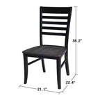 Set di 2 sedie Cosmo Roma Ladderback color carbone/nero - International Concepts