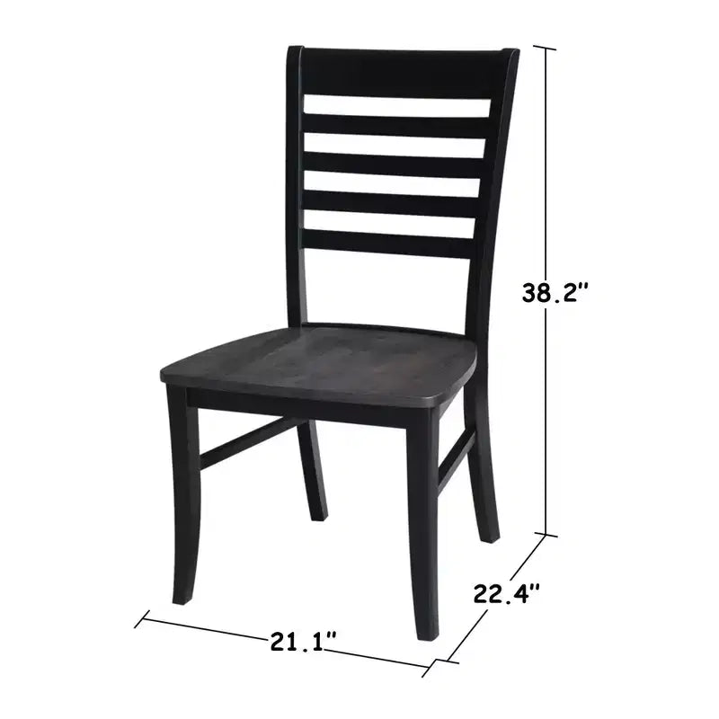 Set di 2 sedie Cosmo Roma Ladderback color carbone/nero - International Concepts