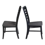 Set di 2 sedie Cosmo Roma Ladderback color carbone/nero - International Concepts